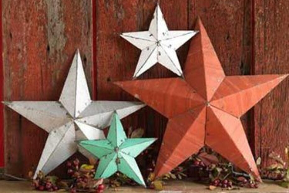barn stars used in primitive country decor