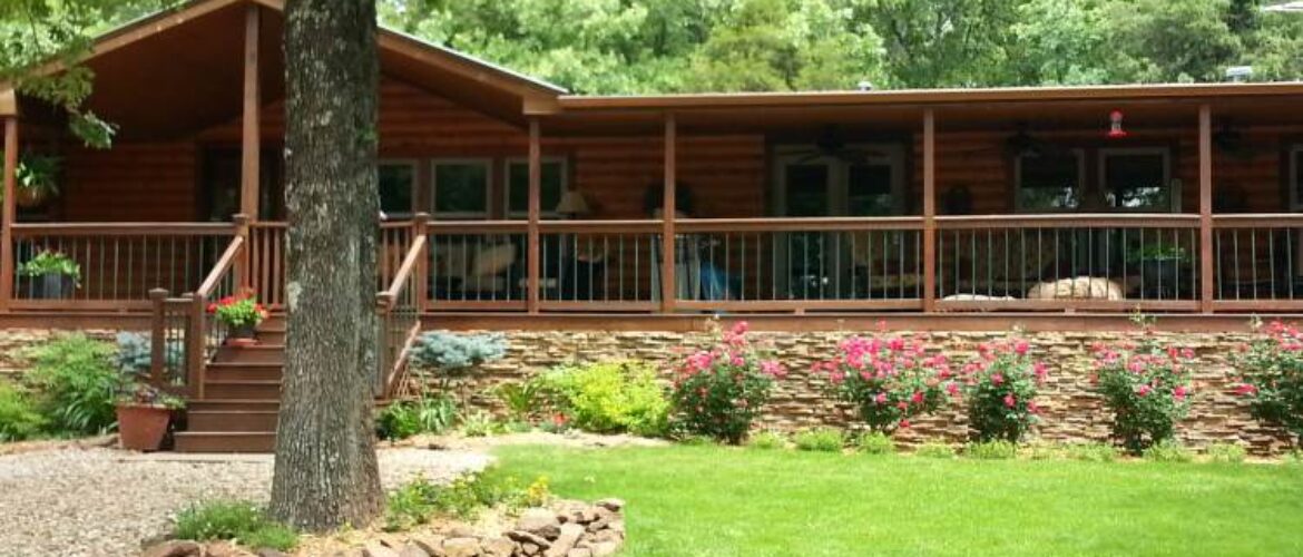 manufactured home after rustic cabin remodel and makeover