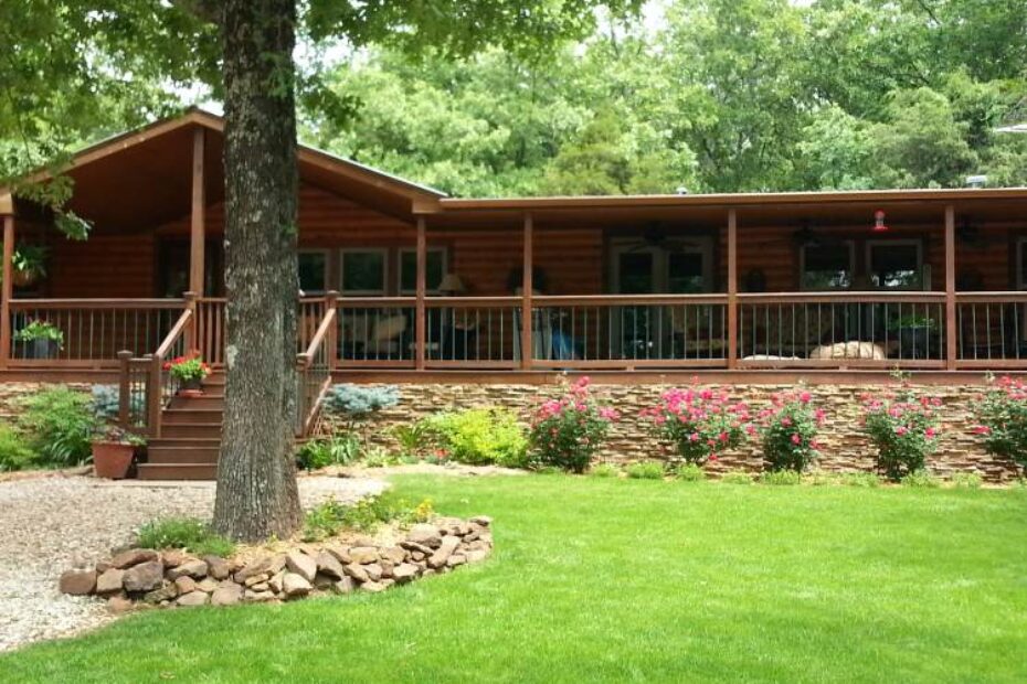 manufactured home after rustic cabin remodel and makeover