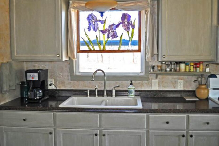 mobile home kitchen makeover - new sink and faucet