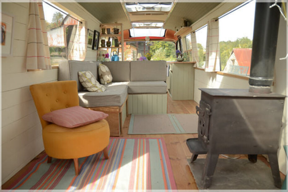 bus conversions-bed and breakfast interior