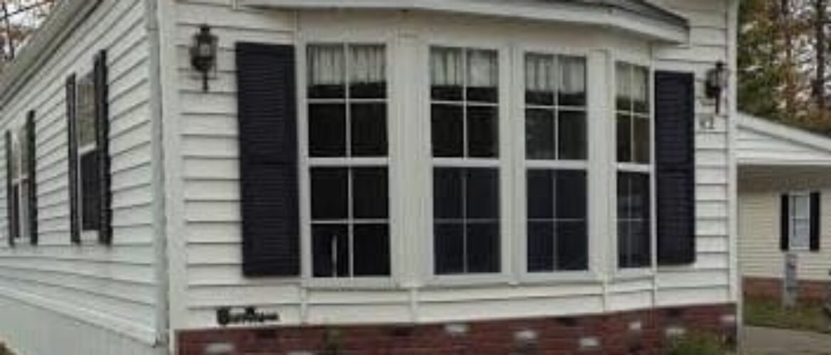 faux brick skirting update on manufactured home - good roi