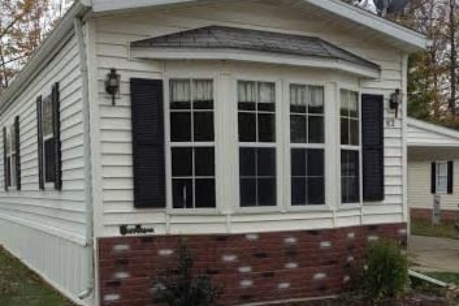 faux brick skirting update on manufactured home - good roi
