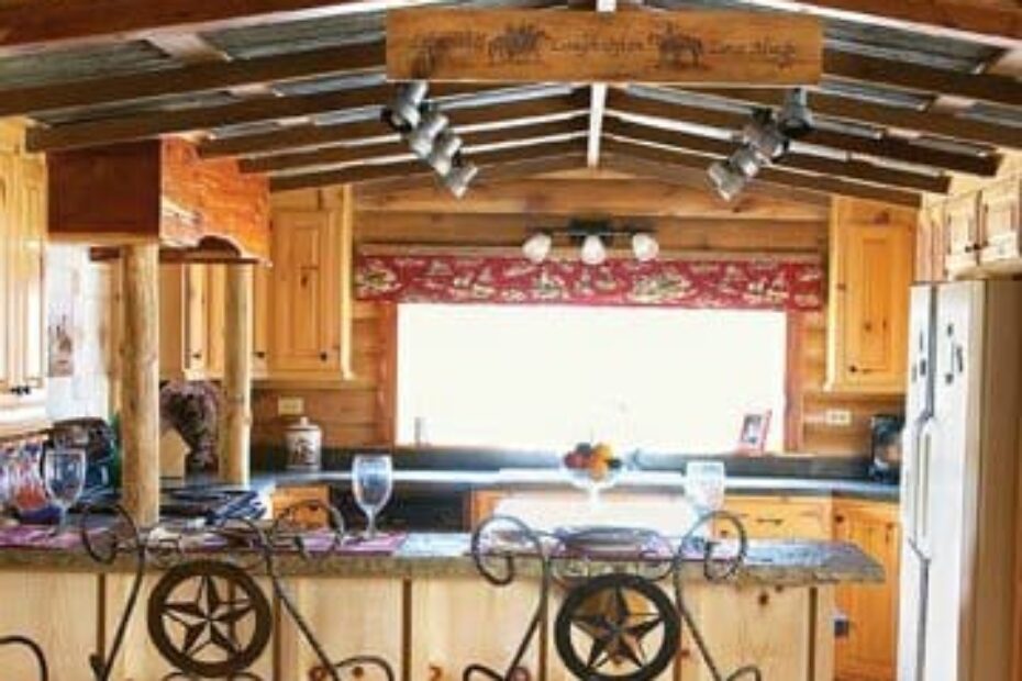 rustic cabin mobile home kitchen makeover