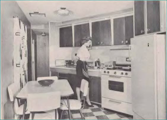 1960 frontier horizon slanted kitchen