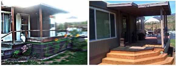 1978 Mobile Home Remodel Before And After Front Steps