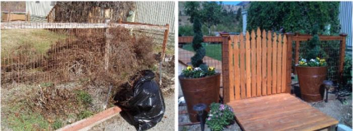 1978 Mobile Home Remodel Fence Before And After