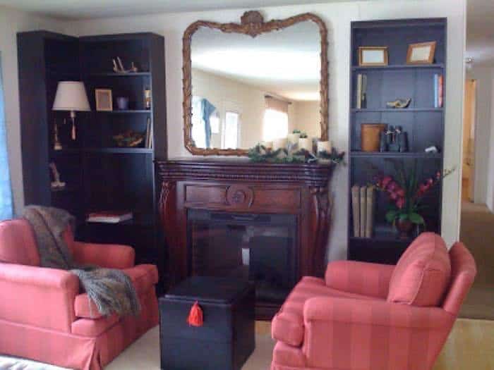 1978 Mobile Home Remodel Living Room Wall After