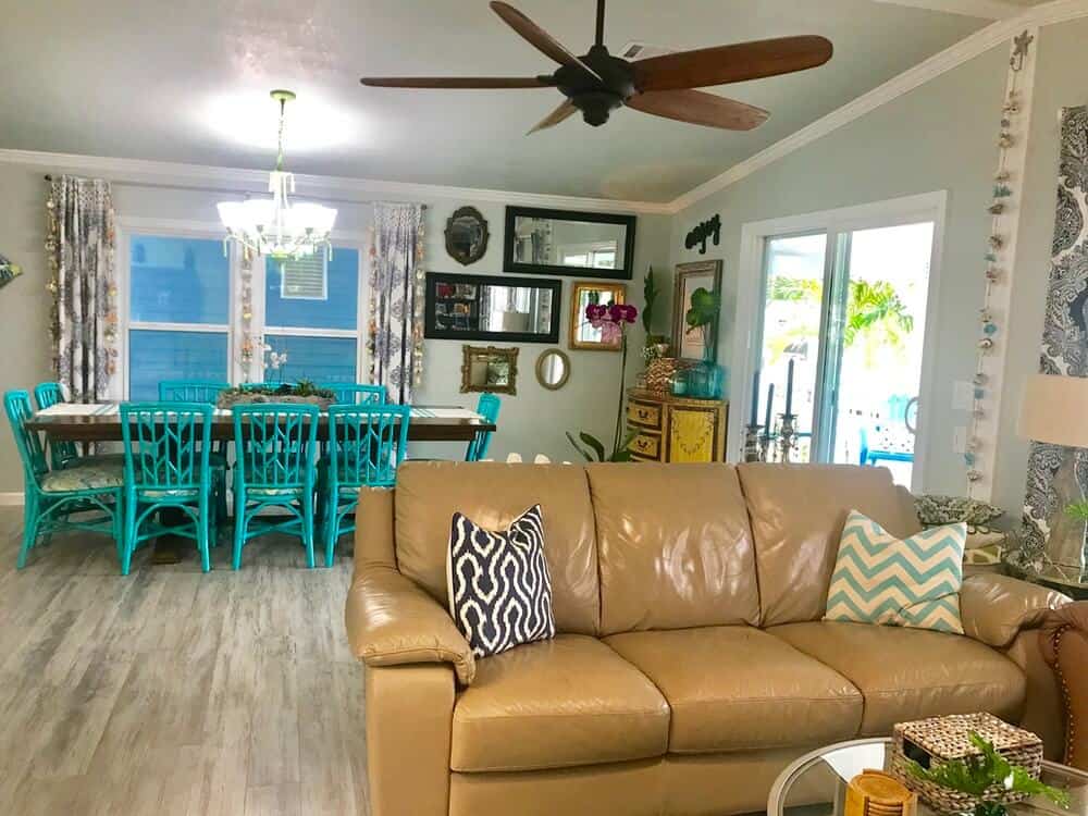 1988 Fuqua Double Wide Manufactured Home Remodel Living Room