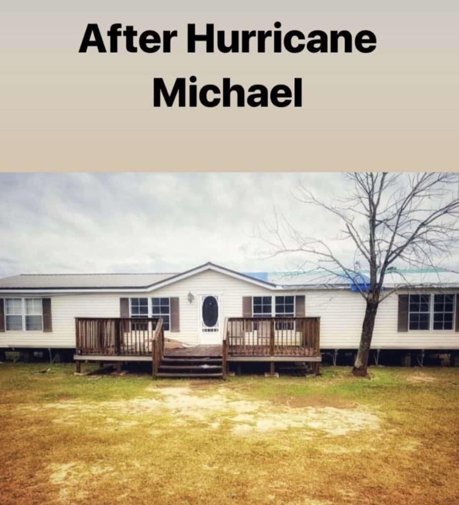 Buccaneer double wide remodel after hurricane michael