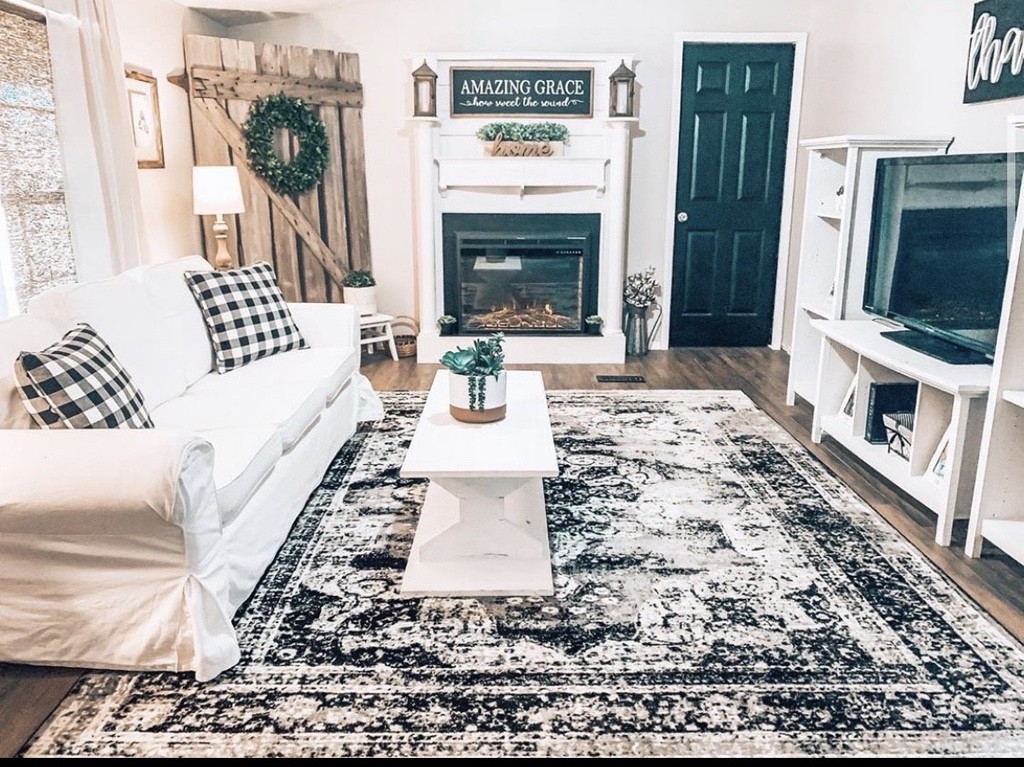 Buccaneer double wide remodel living room after remodel