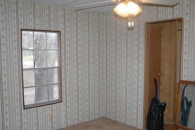 Becky's mobile home makeover-bedroom - before 