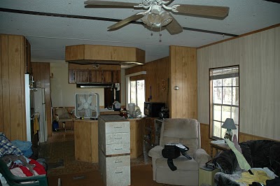 Becky's mobile home makeover - before 