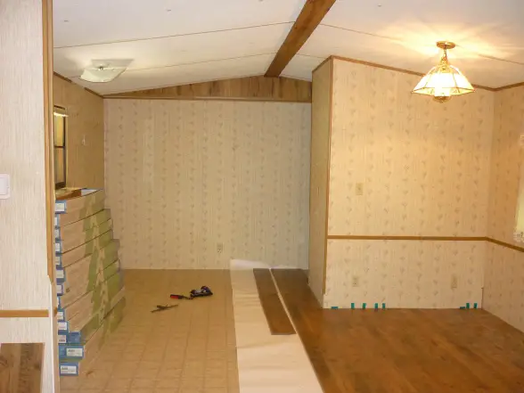 modern single wide mobile home update-before