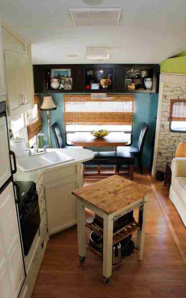 5th Wheel Camper Makeover - Kitchen and Dining Area