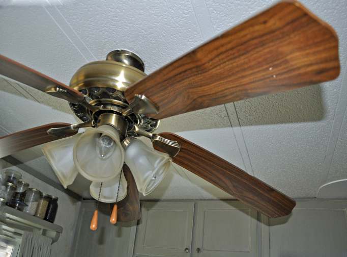 Ceiling Fan Face Lift A Big Impact On A Small Budget • Mobile Home Living