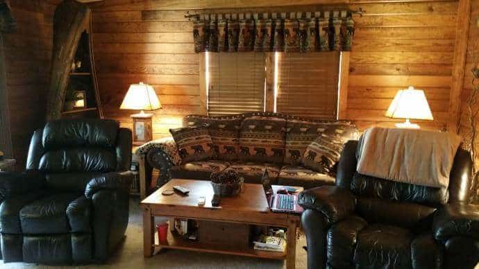 Rustic Cabin Manufactured Home Remodel - Living Room After 2