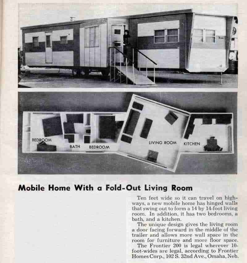 mobile home with fold out