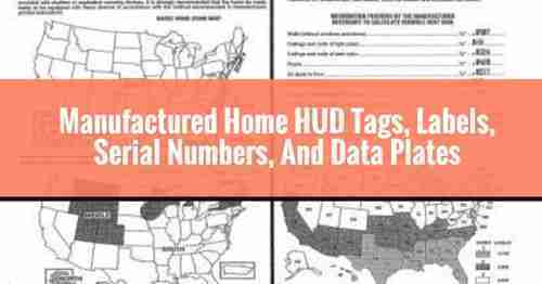 Manufactured Home HUD Tags, Labels, Serial Numbers, and Data Plates