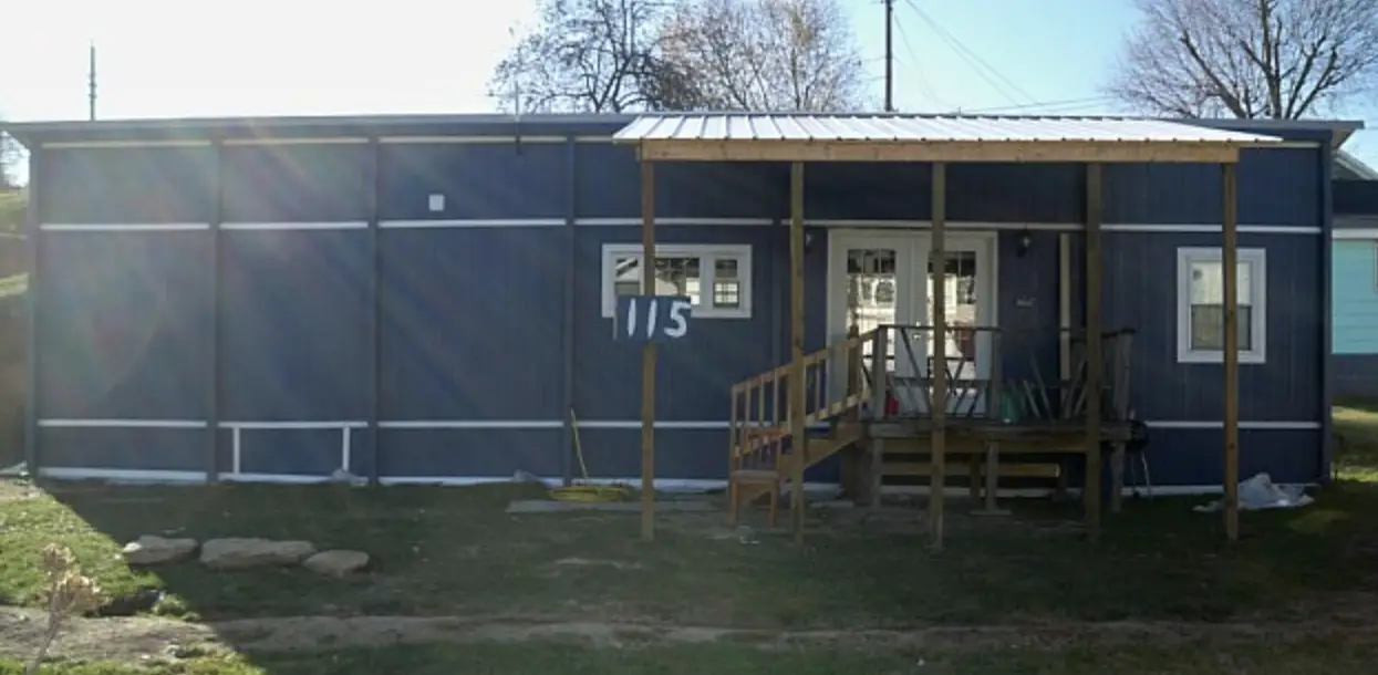 Completed mobile home transformation