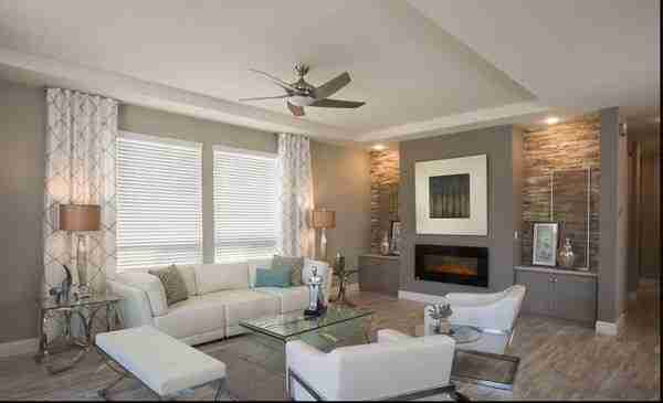 best new manufactured home design-living room