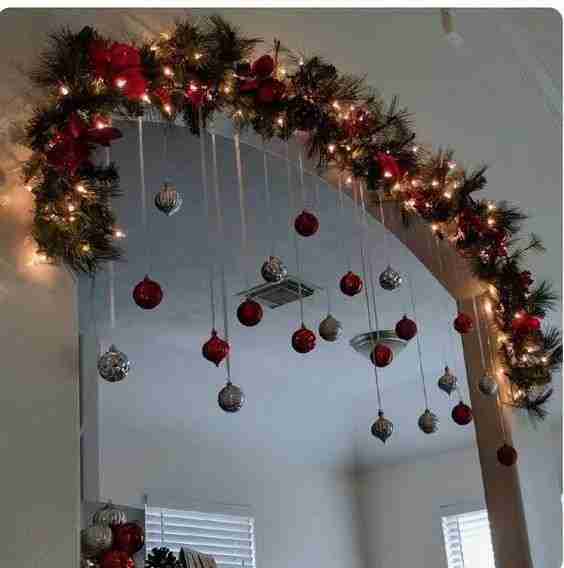 Ceiling christmas decor ideas