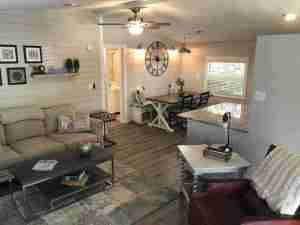 coastal farmhouse mobile home remodel - dining room after copy