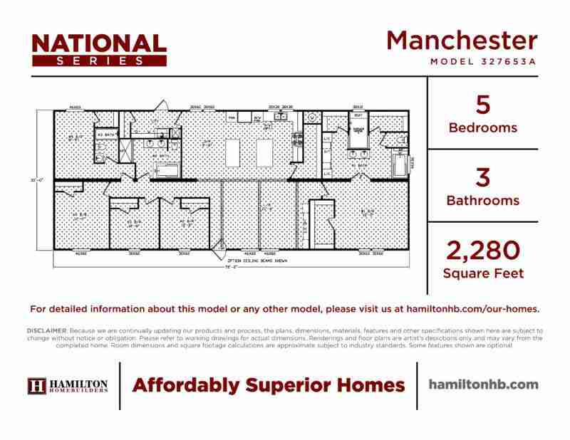 Hamilton Manchester Floorplan Mobile Home Living