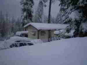 Mobile Home Covered In Snow 1