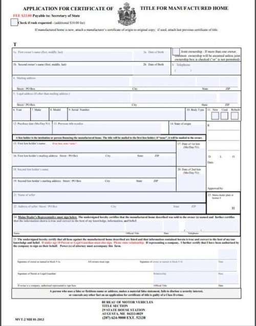 Buying A Mobile Home In Maine • Mhl
