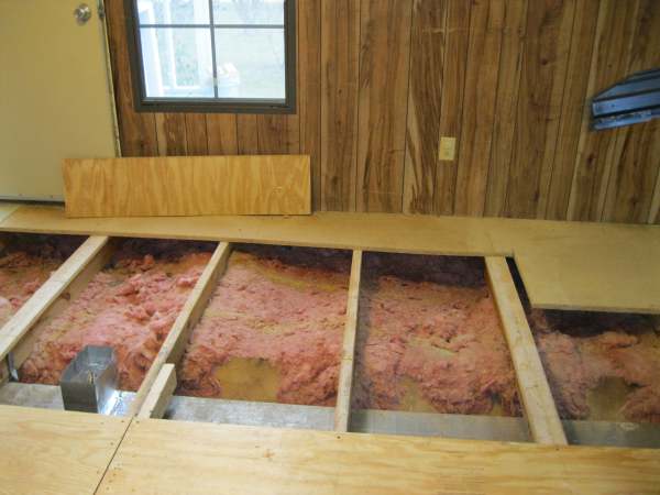 Diy flooring projects in mobile home before