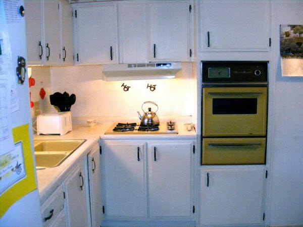 Mobile home kitchen remodel  before