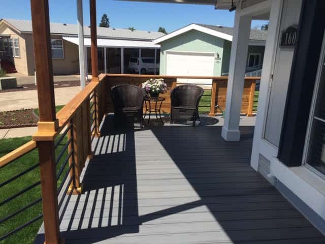 Modern porch design on double wide manufactured home jim and connie fickel 3