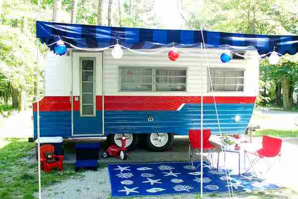 repurposed vintage camper-exterior after