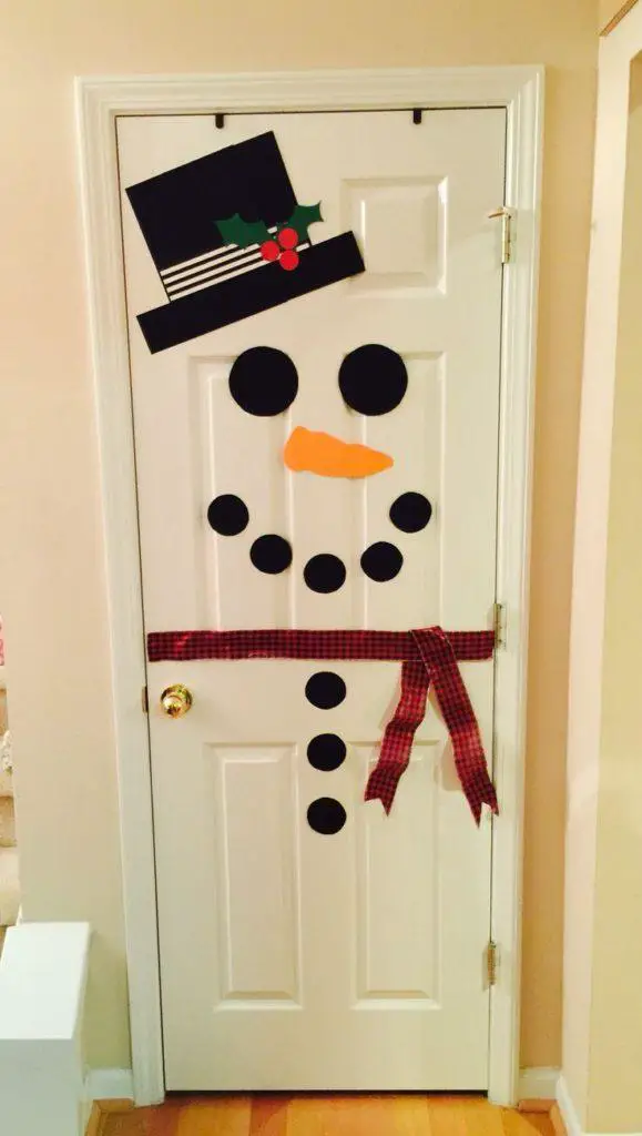 Snowman christmas door