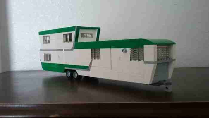 vintage mobile home made from LEGOS