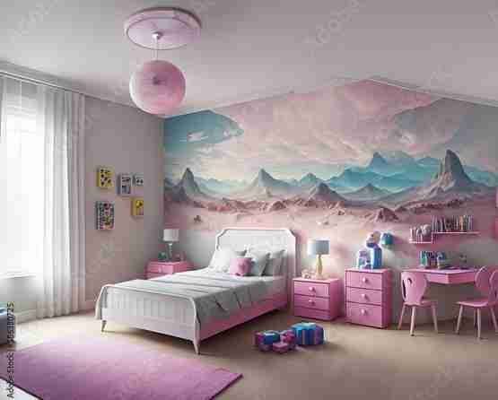 wall painting ideas girls bedroom