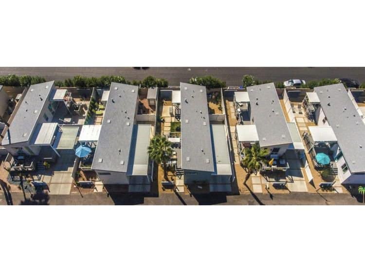 mid-century modern mobile homes in park 2