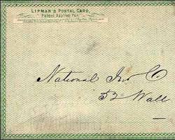 first postcard in america