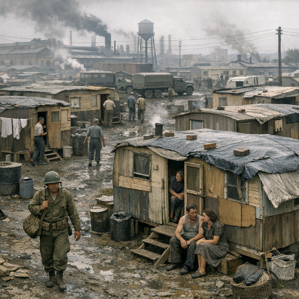 portrayal of mobile home camps during wwii that created the mobile home stigma