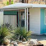 cute teal single wide mobile home