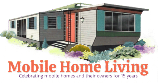 Mobile Home Living logo vintage watercolor