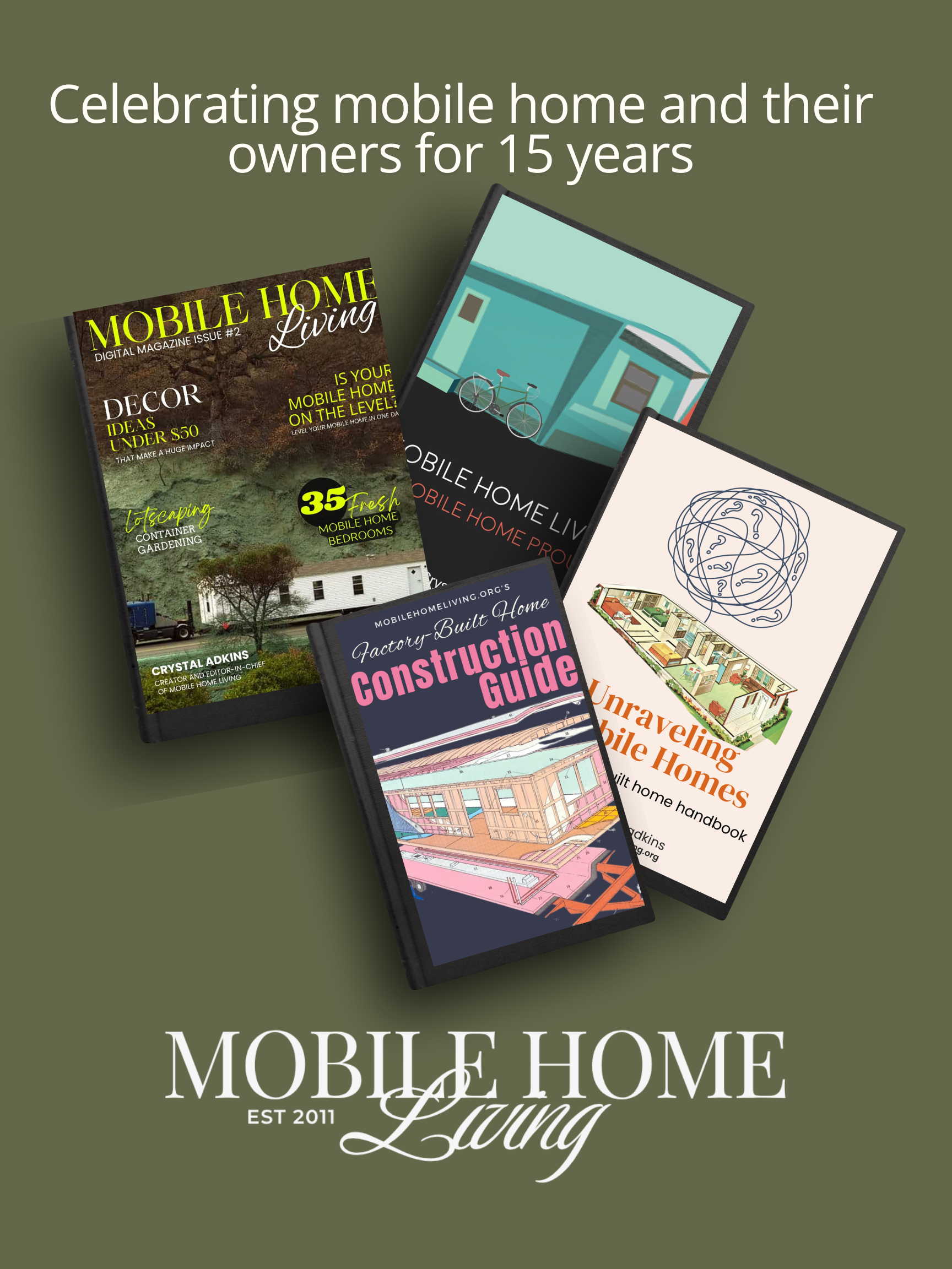 ebook cover on olive green background