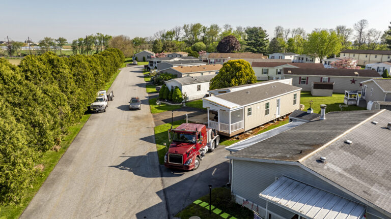 installing new manufactured home in park