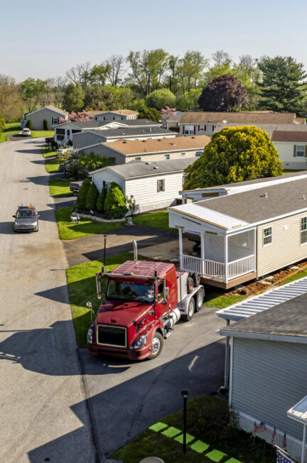 installing new manufactured home in park