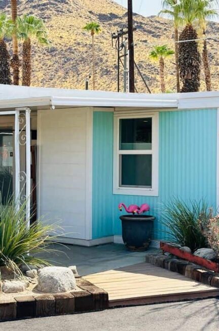 cute teal single wide mobile home
