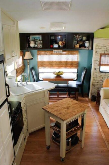 5th Wheel Camper Makeover - Kitchen and Dining Area