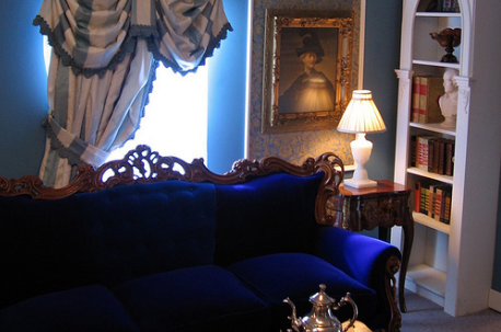 Mobile Home Disaster - single wide mobile home living room makeover - teal traditional library style 3