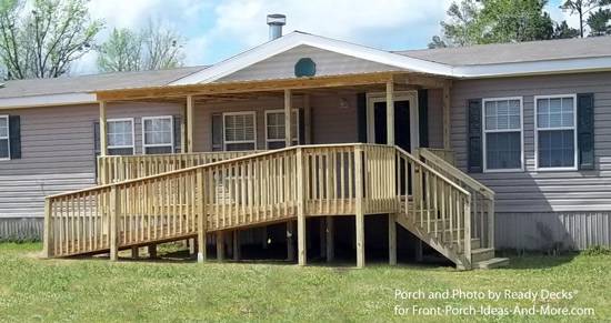 Manufactured home porch designs-7b manufactured home covered porch and deck ideas