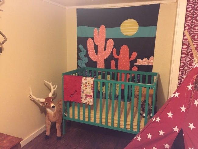 1985 Liberty single wide kids bedroom after with crib